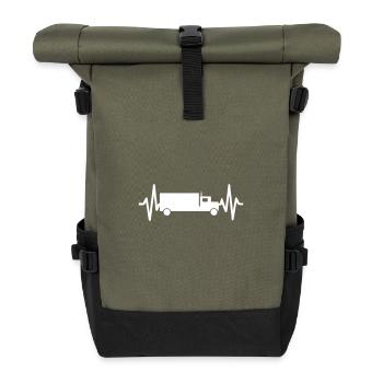 Battement Cœur Routier Chauffeur routier - Sac à dos roll top - olive/noir - Devant