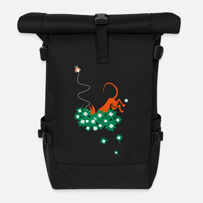 gluck bringer - Roll Top Backpack - black