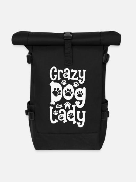 Hund Hunde - Rolltop Rucksack - Schwarz