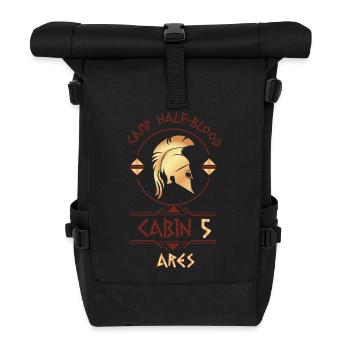 Cabin #5 in Camp Half Blood, Child of Ares - Roll Top Backpack - black - Front