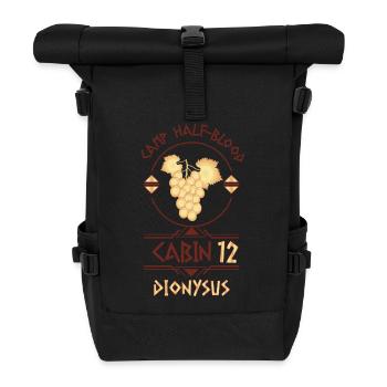 Cabin #12 in Camp Half Blood, Child of Dionysus - Roll Top Backpack - black - Front
