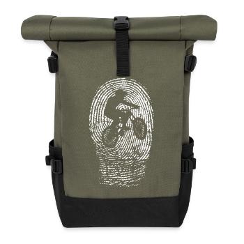 Empreinte digitale VTT - Sac à dos roll top - olive/noir - Devant
