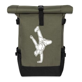 B Boy Skizze - Rolltop Rucksack - Olive/Schwarz - Vorne