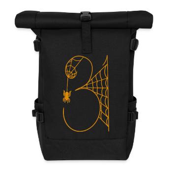 Halloween Day 31 Spider Webs - Roll Top Backpack - black - Front