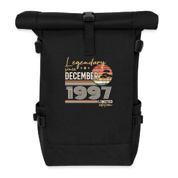 Geschenk zum 28-jährigen Jubiläum Dezember 1997 - Rolltop Rucksack - Schwarz - Vorne