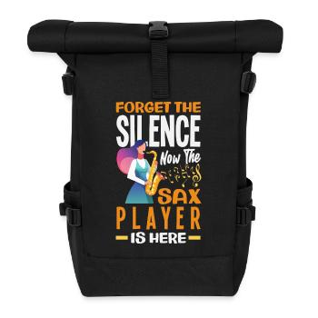 Saxofon - Rolltop Rucksack - Schwarz - Vorne