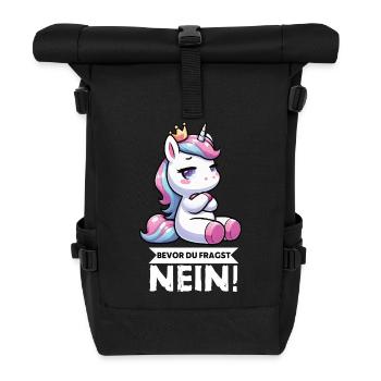 Avant que vous ne demandiez, pas de licorne licornes fan de licorne - Sac à dos roll top - noir - Devant