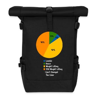 Mein Trupp nennt mich Bruder Slogan Typografie - Rolltop Rucksack - Schwarz - Vorne