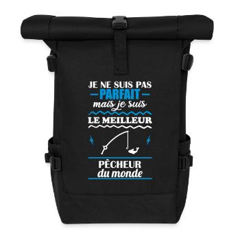 Pas parfait mais meilleur pêcheur du monde - Sac à dos roll top - noir - Devant