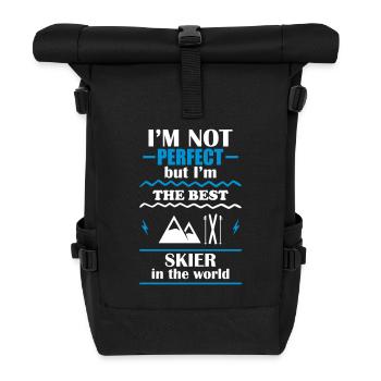 Pas parfait, mais le meilleur skieur du monde - Sac à dos roll top - noir - Devant