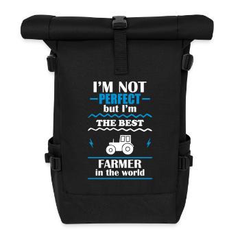 Nicht perfekt, aber bester Landwirt der Welt - Rolltop Rucksack - Schwarz - Vorne