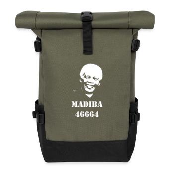 nelson mandela madiba - Sac à dos roll top - olive/noir - Devant