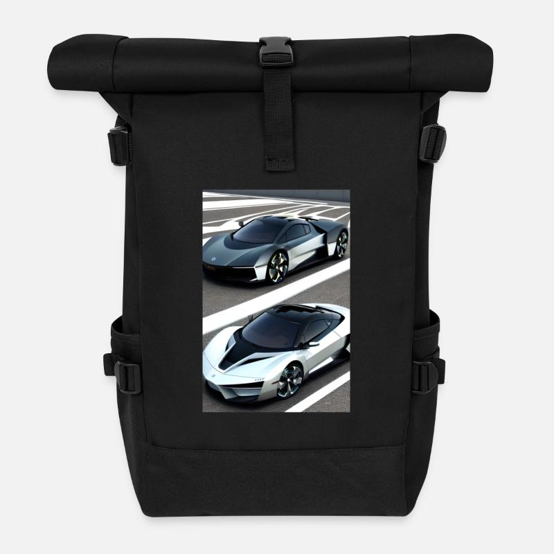 Auto - Rolltop Rucksack - Schwarz