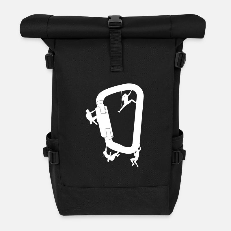 Klettern climb boulder - Rolltop Rucksack - Schwarz