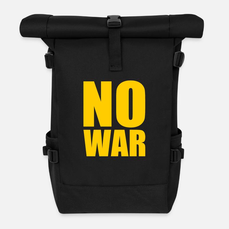 No war - Rolltop Rucksack - Schwarz