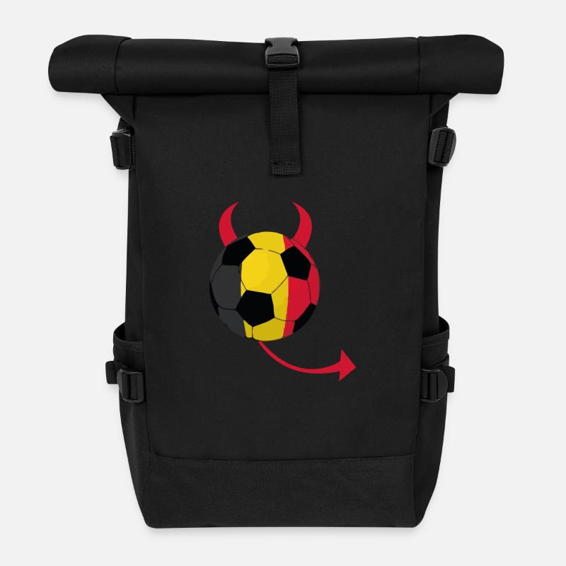 les diables belges - Sac à dos roll top - noir