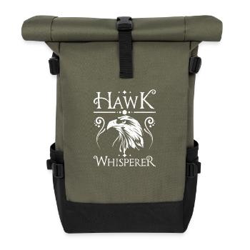 Falconer Hawk whisperer - Roll Top Backpack - olive/black - Front