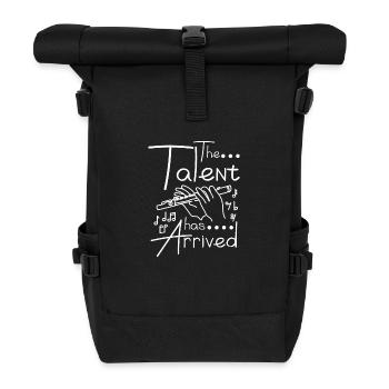 The talent has arrived flute player - Rolltop Rucksack - Schwarz - Vorne