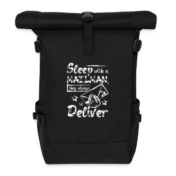 Sleep with a mailman they always deliver - Rolltop Rucksack - Schwarz - Vorne