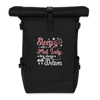 Sleep with a mail lady they always deliver - Rolltop Rucksack - Schwarz - Vorne
