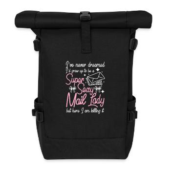 Super sexy mail lady - Rolltop Rucksack - Schwarz - Vorne