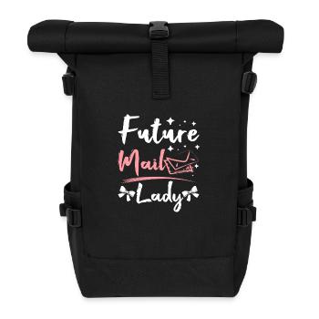 Future mail lady - Rolltop Rucksack - Schwarz - Vorne
