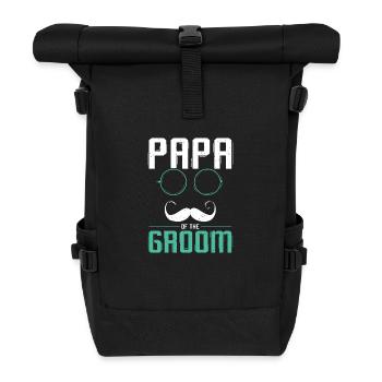 Groomsmen Papa of the groom - Rolltop Rucksack - Schwarz - Vorne