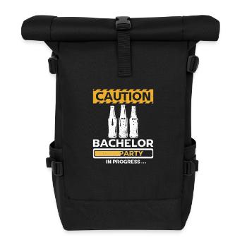 Groomsmen caution bachelor party in progress - Rolltop Rucksack - Schwarz - Vorne
