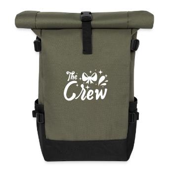 Team Bride Bridesmaid the crew - Roll Top Backpack - olive/black - Front