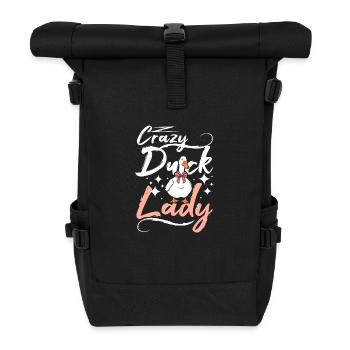 Dame canard folle - Sac à dos roll top - noir - Devant