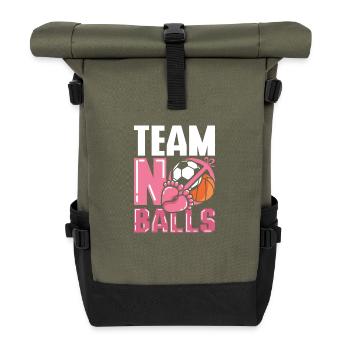 Gender Reveal Team girl team no balls - Rolltop Rucksack - Olive/Schwarz - Vorne