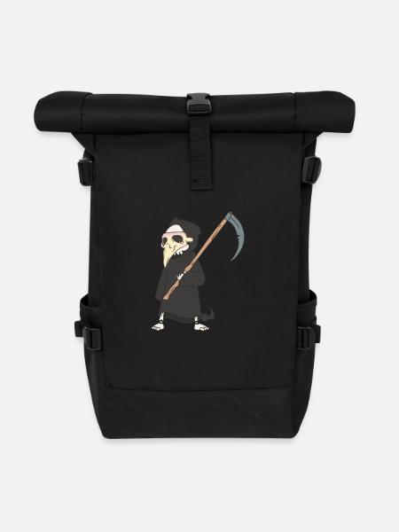 Halloween Mittelalter Pest Sensenmann - Rolltop Rucksack - Schwarz