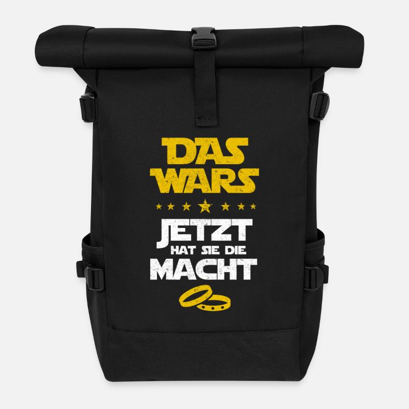 Junggesellenabschied! JGA! Bräutigam! - Rolltop Rucksack - Schwarz