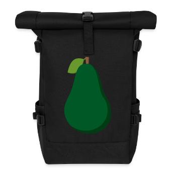Avocado Grüne Birne Avocados Karneval Fasching - Rolltop Rucksack - Schwarz - Vorne