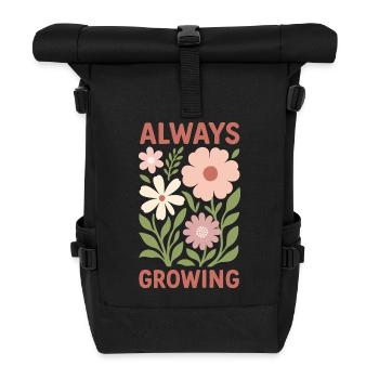 Always growing - Rolltop Rucksack - Schwarz - Vorne