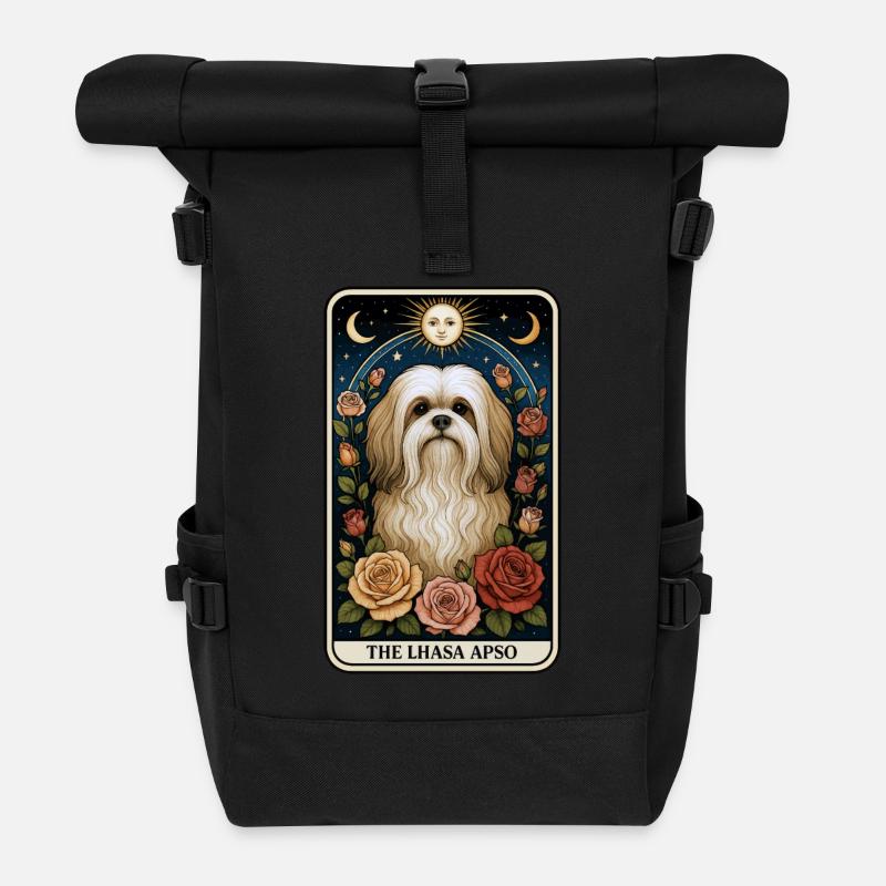 Lhasa Apso - Rolltop Rucksack - Schwarz