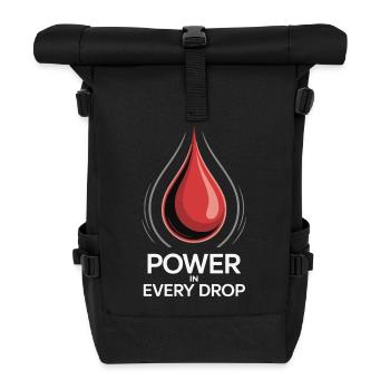BLUT, KRAFT IN JEDEM TROPFEN - Rolltop Rucksack - Schwarz - Vorne