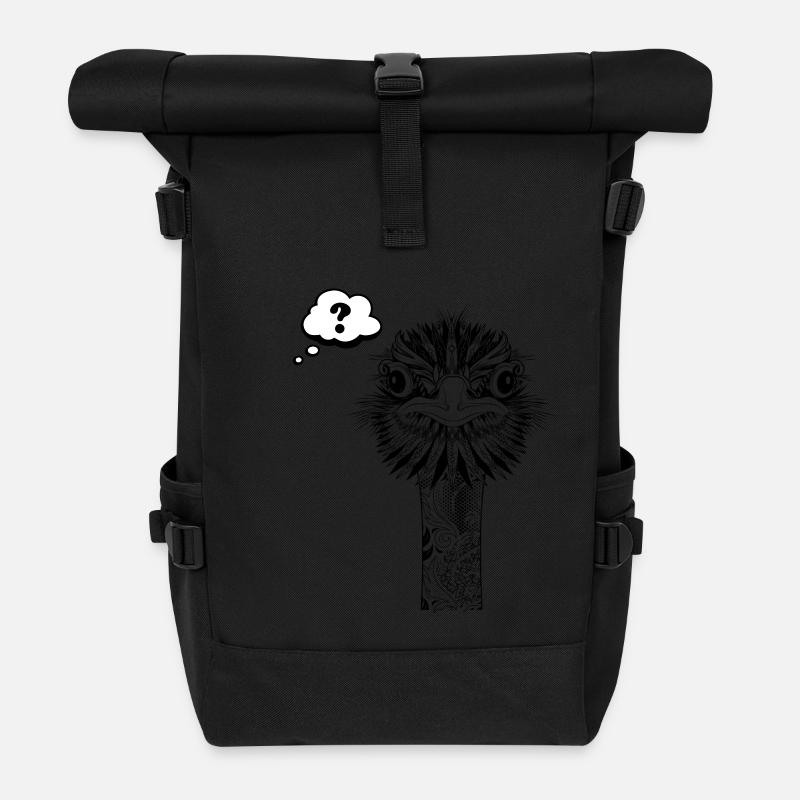 Comic Sprechblase Fragezeichen - Rolltop Rucksack - Schwarz