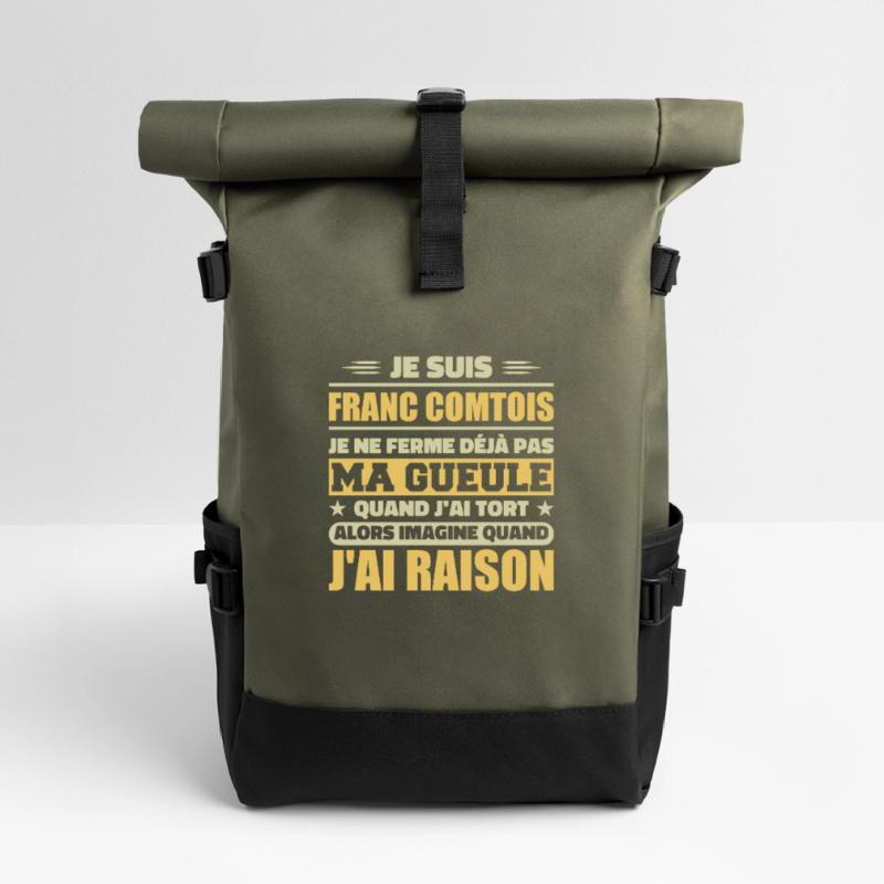 Franc comtois je ferme pas ma gueule franche comté Sac à dos roll top
