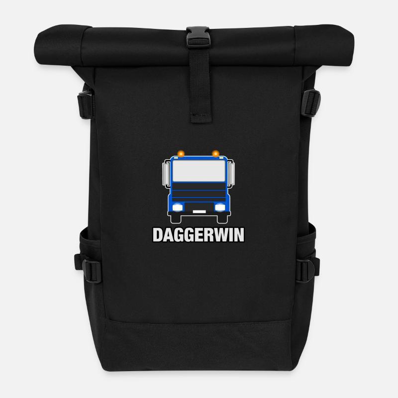 Daggerwin Kid's Hoodie - Roll Top Backpack - black