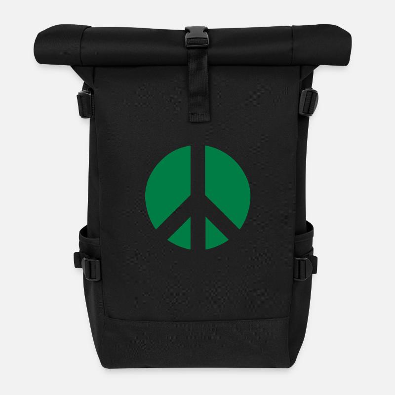 6_sign - Rolltop Rucksack - Schwarz