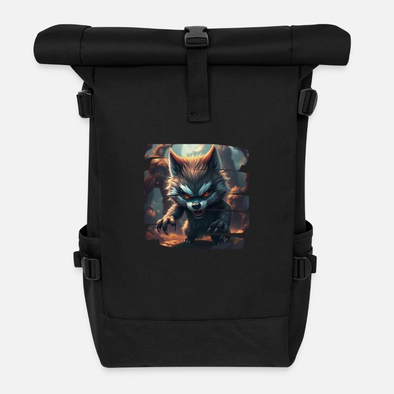 Monster 3 - Rolltop Rucksack - Schwarz