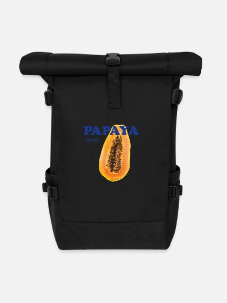 Papaya Lover - Roll Top Backpack - black