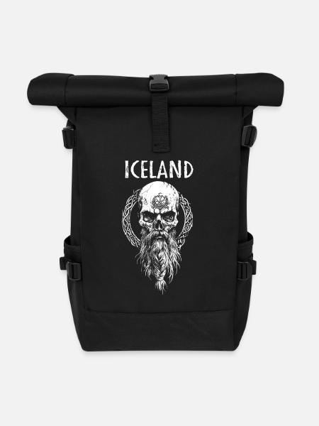 L’Islande et les Vikings - Sac à dos roll top - noir