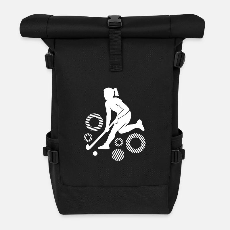 Field hockey player - Roll Top Backpack - black