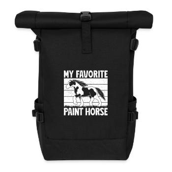 Hobby Horse Cavalier PAint Cheval Anglais Cheval d’Équitation - Sac à dos roll top - noir - Devant