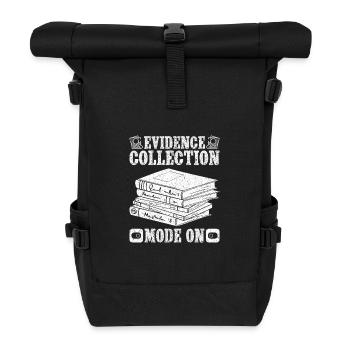 Mode de preuve d’analyste médico-légal sur le laboratoire de criminalité de l’escouade - Sac à dos roll top - noir - Devant