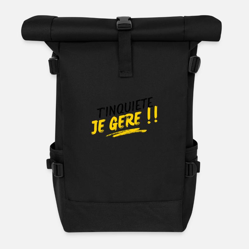 Keine Sorge, ich werde mich darum kümmern!! - Rolltop Rucksack - Schwarz