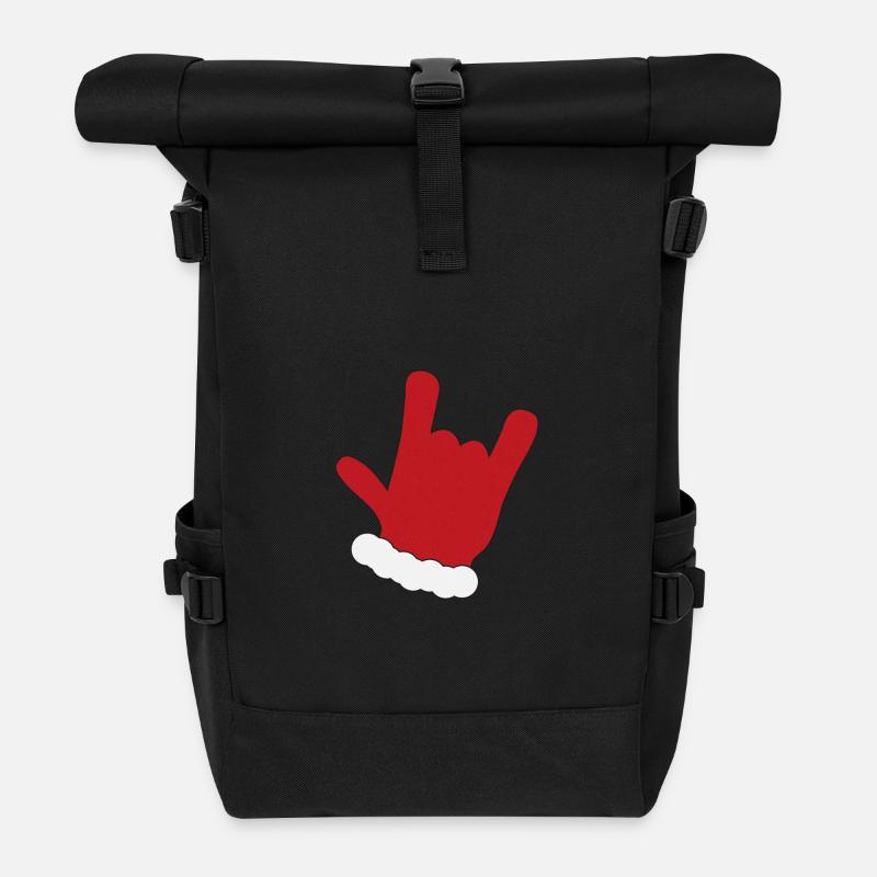 Weihnachten - Rolltop Rucksack - Schwarz