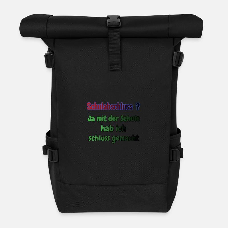 Schulabschluss ? - Rolltop Rucksack - Schwarz